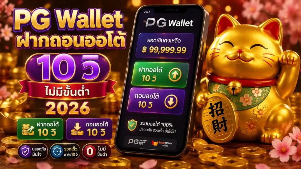 PG Wallet ระบบฝากถอนออโต้ 10 วิ ไม่มีขั้นต่ำ 2026